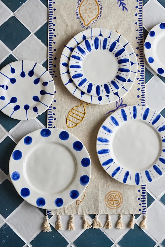 Набор салатных тарелок Bloomingville Linora 22 cm 3 шт белый 82072671