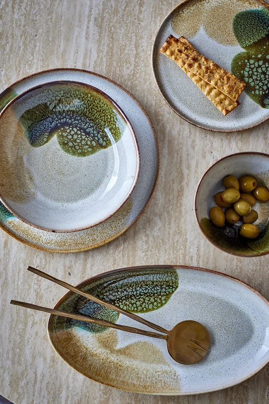 Bloomingville zestaw obiadowy dla 4 os. Jules 12-pack 82069360 multicolor AA00