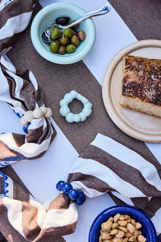 Byon obrączki do serwetek z kamionki 6,5 x 2,5 x 6 cm granatowy 5228660733