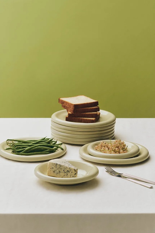 HAY zestaw talerzyków do przekąsek z terakoty 2,4 x 18 x 18 cm AC459.A668.AI60.03DF zielony AA00