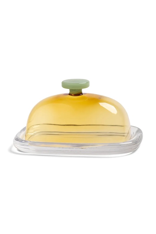 &K amsterdam maselniczka ze szkła barwionego 19 x 12,5 x 10 cm żółty 362.07