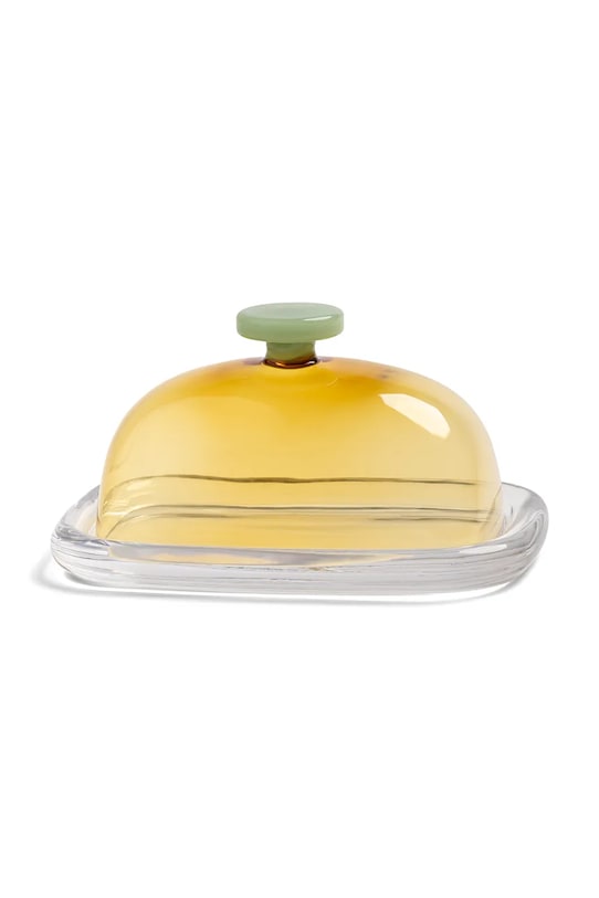 &K amsterdam maselniczka ze szkła barwionego 19 x 12,5 x 10 cm żółty 362.07