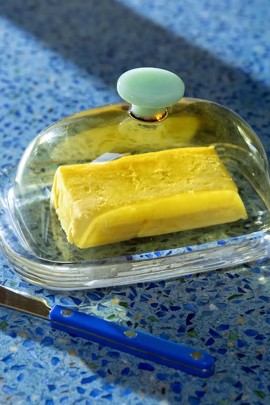 Kuchnia i bar &K amsterdam maselniczka ze szkła barwionego 19 x 12,5 x 10 cm 362.07 żółty