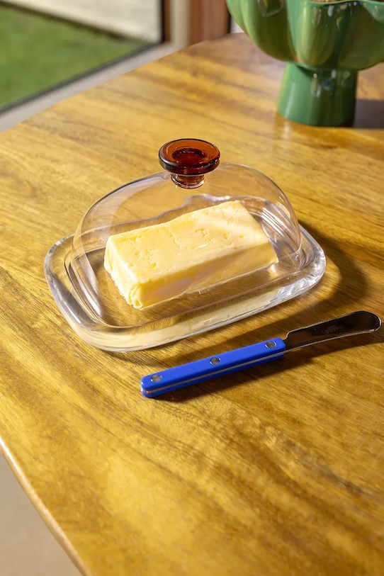 Kuchnia i bar K Amsterdam maselniczka ze szkła barwionego 19 x 12,5 x 10 cm 362.08 różowy