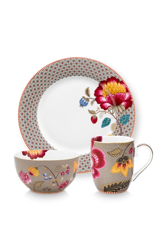 Pip Studio zestaw śniadaniowy do serwowania z porcelany multicolor 51020218