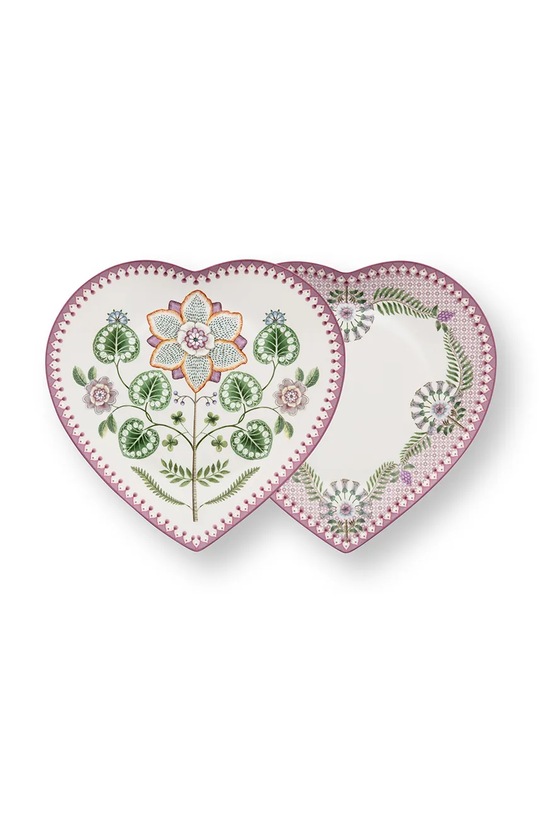 Pip Studio zestaw talerzy do serwowania z porcelany 21,5 cm różowy 51001561
