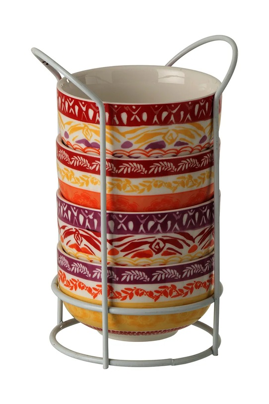 J-Line zestaw miseczek z ceramiki multicolor 63773