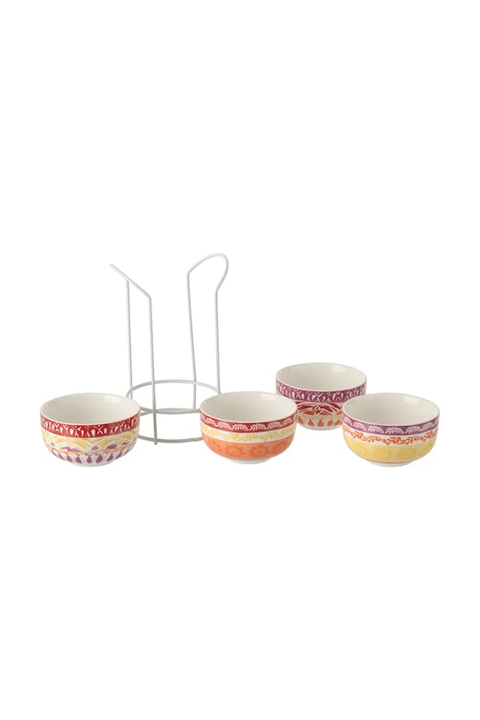 J-Line zestaw miseczek z ceramiki 63773 multicolor AA00
