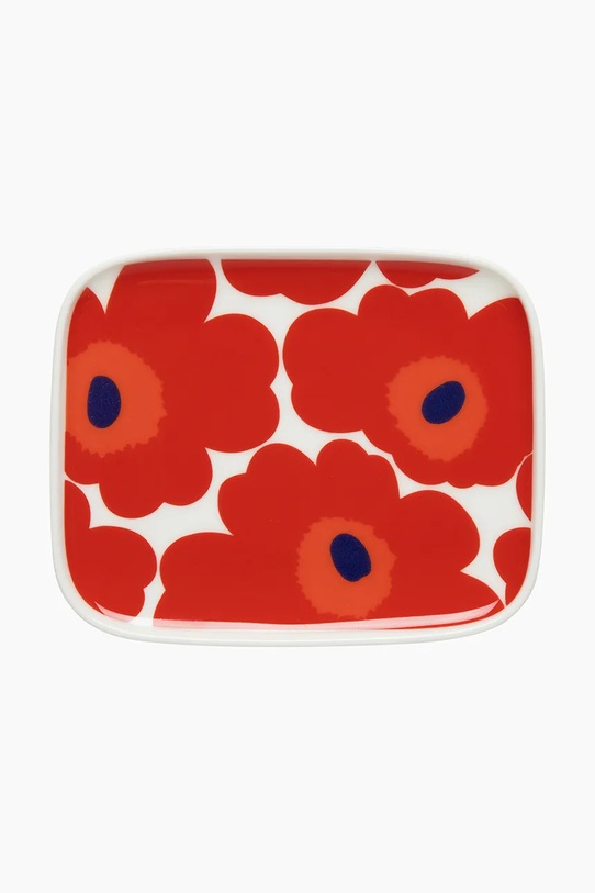 Marimekko talerz do serwowania z kamionki 15 x 12 cm czerwony 063436.001