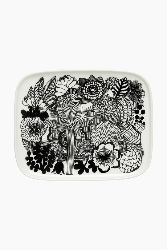 Marimekko talerz do serwowania z kamionki 15 x 12 cm czarny 067845.090