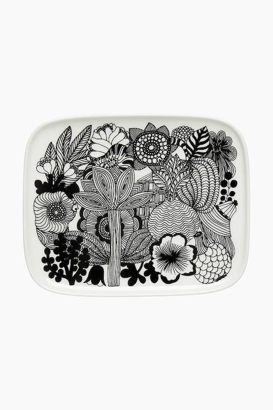 Marimekko talerz do serwowania z kamionki 15 x 12 cm czarny 067845.090