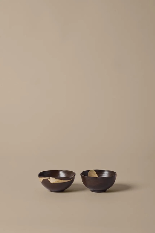 Ferm Living zestaw miseczek z kamionki 6 x 11,5 cm 1104272734 brązowy AA00