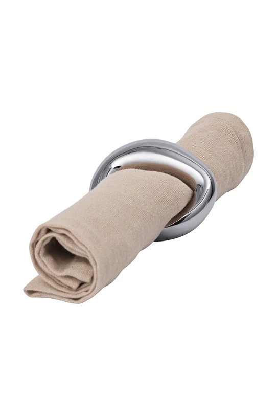 Ferm Living obrączki do serwetek z porcelany 2,1 x 7,2 x 6,5 cm 1104272494 srebrny AA00