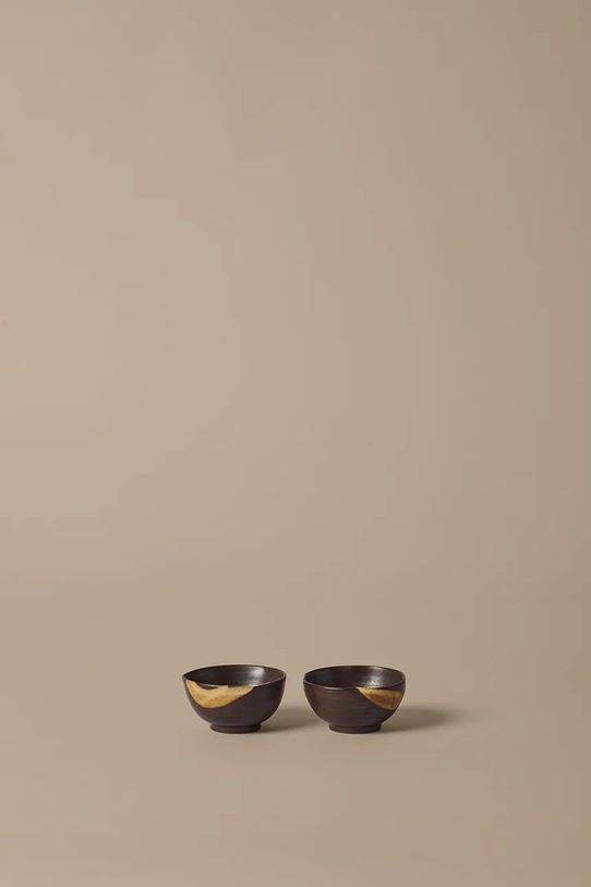 Ferm Living zestaw miseczek z kamionki 4,5 x 8,5 cm 1104272619 brązowy AA00