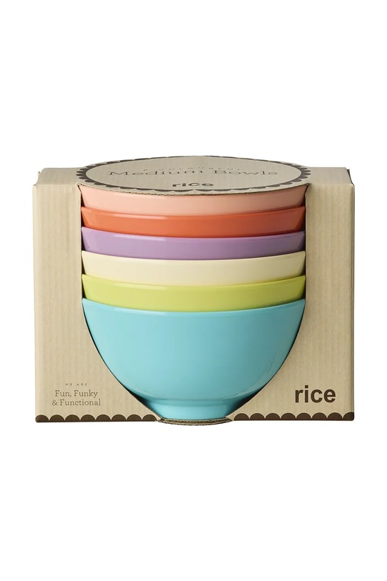 Rice набір мисок з меламіну 13 x 12 x 15 cm барвистий MELBW.6ZSSS26