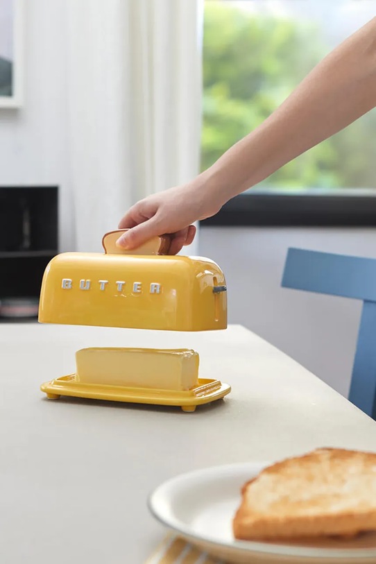 Balvi Масленка из глазурованной керамики 11,8 x 18,9 x 11,3 cm жёлтый 28136