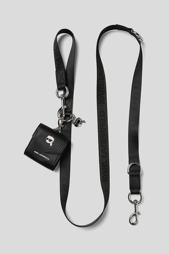 Karl Lagerfeld kutyapóráz tokkal Ikon fekete A1W42046