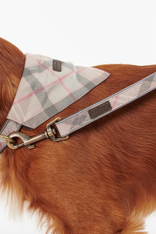 Barbour smycz dla psa Reflective Tartan Dog 100 cm różowy DAC0053