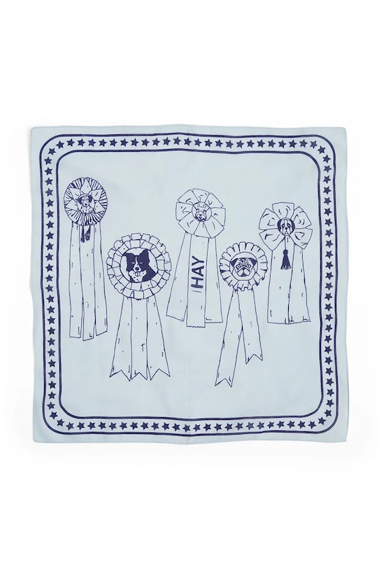 Памучен тънък шал за куче HAY 55 x 55 cm син AE930.D281.AB84