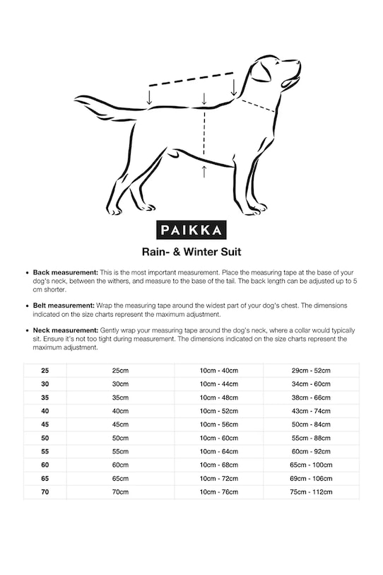 PAIKKA costum de iarnă pentru câine Winter Suit 49 x 38 x 2 cm 1040088