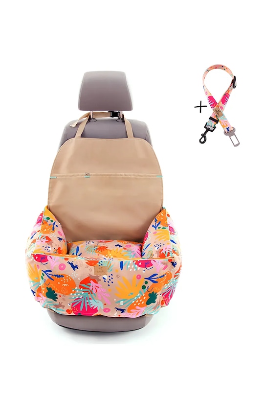 Bebobi fotelik samochodowy dla psa Ero Soft 56 x 40 x 25 cm multicolor EKMM23B