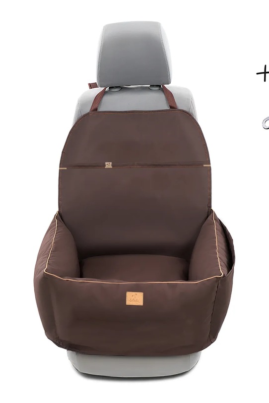 Bebobi fotelik samochodowy dla psa Ero Soft 56 x 40 x 25 cm brązowy EMMMBR