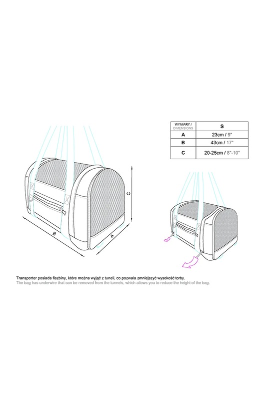 Bebobi transporter dla pupila 43 x 23 x 20 cm multicolor TTKAS29S