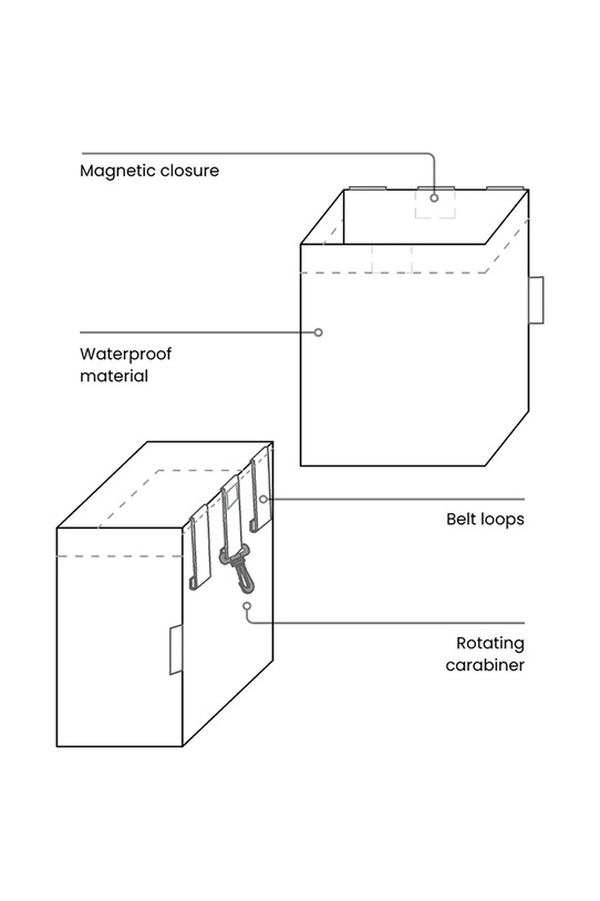 Bebobi nerka na smaczki dla psa 22 x 16 x 5 cm NKA32C.NMKA32C