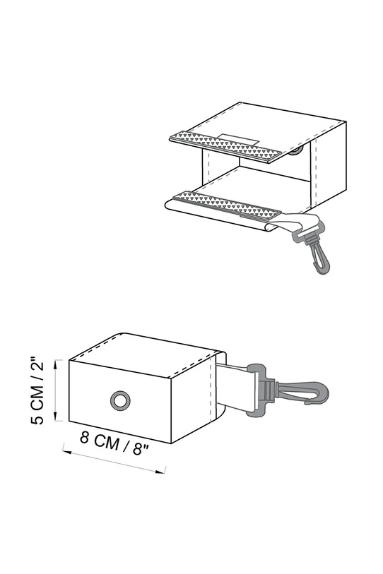 Bebobi saszetka na worki na odchody dla psa PAWradise 8 x 5 cm SWKA25C multicolor