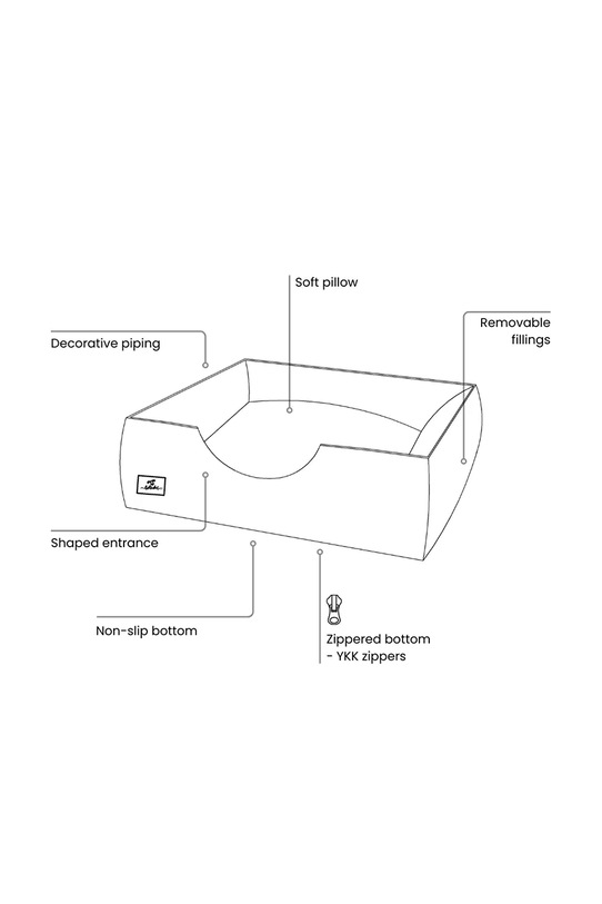 Bebobi legowisko ortopedyczne dla pupila Sono 70 x 50 x 17 cm MPLSWSK pomarańczowy AA00