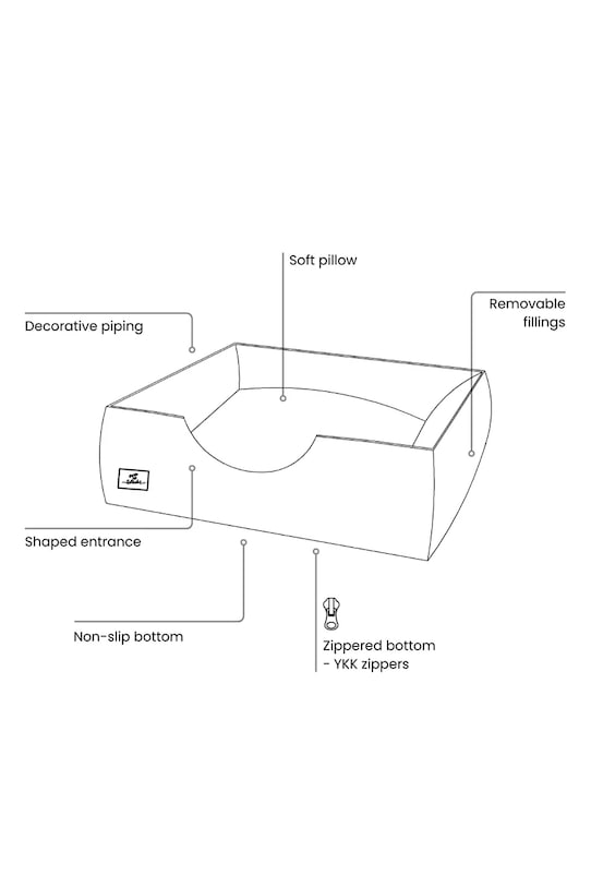 Bebobi legowisko dla pupila Moe 85 x 75 x 20 cm pomarańczowy MPLMWSK