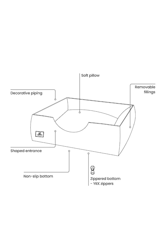 Bebobi legowisko dla pupila Moe 100 x 90 x 20 cm MPLLWSK pomarańczowy AA00