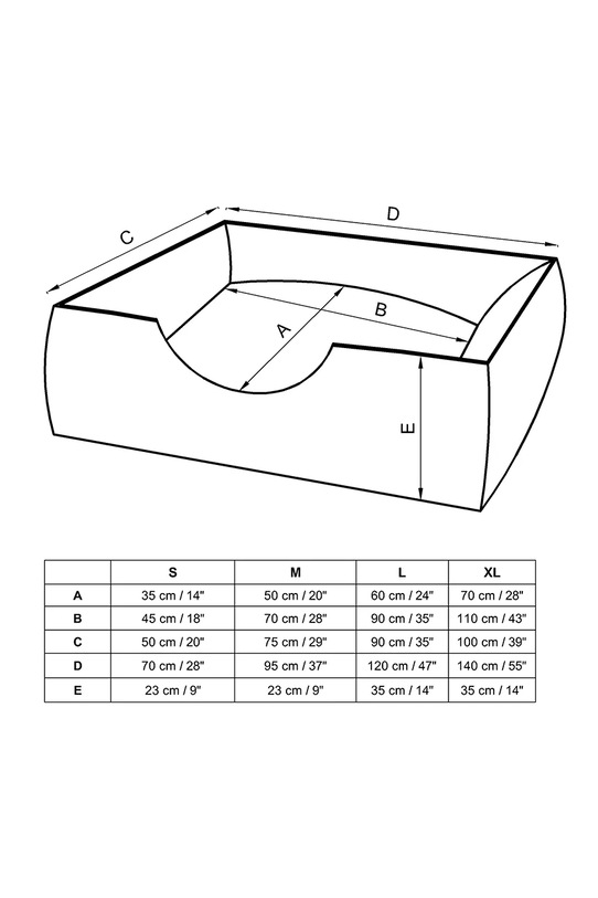 Bebobi legowisko ortopedyczne dla pupila Lilo 115 x 85 x 23 cm LPLLFT