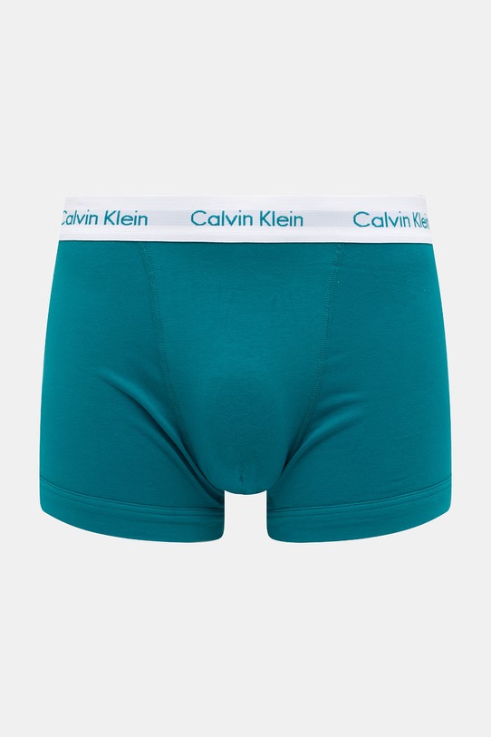 Odzież Calvin Klein Underwear bokserki męskie bawełniane z elastanem 3-pack 0000U2662G turkusowy
