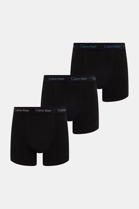 Calvin Klein Underwear boksarice moške bombažne z elastanom paket 3 kosov črna 0000U2662G