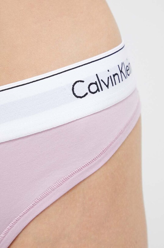 Odzież Calvin Klein Underwear stringi 0000F3786E fioletowy