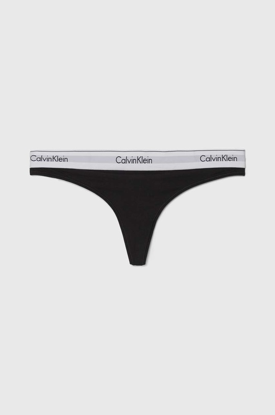 Calvin Klein Underwear stringi dzianina czarny 0000F3786E