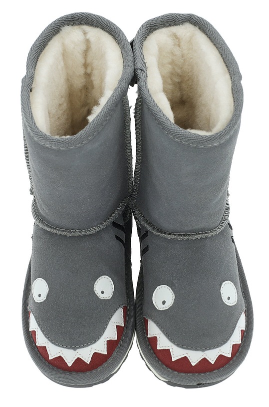 Emu Australia - Dětské nízké kozačky Shark Putt K10589.PUTT šedá AW15