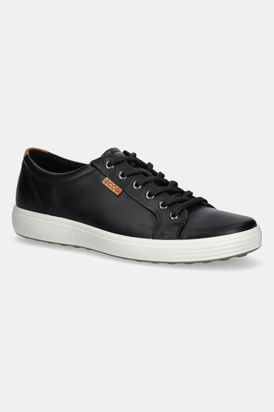 Kožené sneakers boty Ecco Soft 7 Men Black Droid nízký černá 43000401001