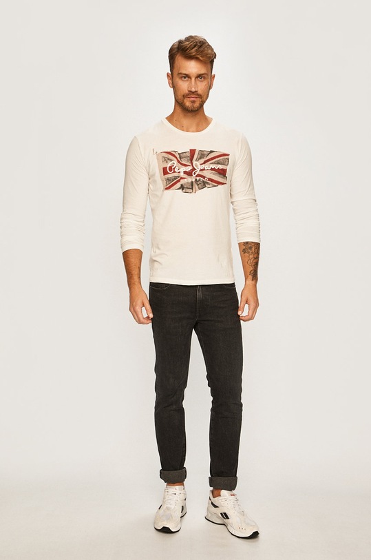 Pepe Jeans - Tričko s dlouhým rukávem PM501326 bílá AW19