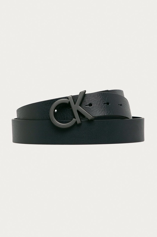 Calvin Klein Jeans - Kožený opasok tmavomodrá K50K502119
