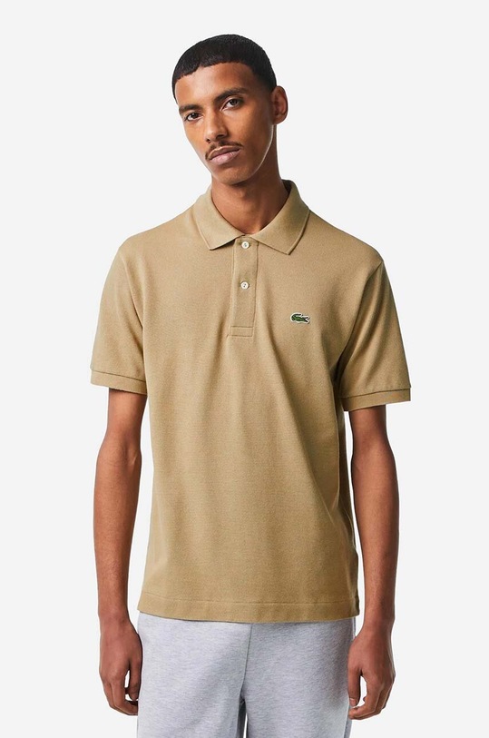 Lacoste polo bawełniane bawełna beżowy L1212