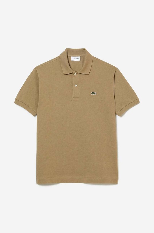 Lacoste polo bawełniane L1212 beżowy SS25