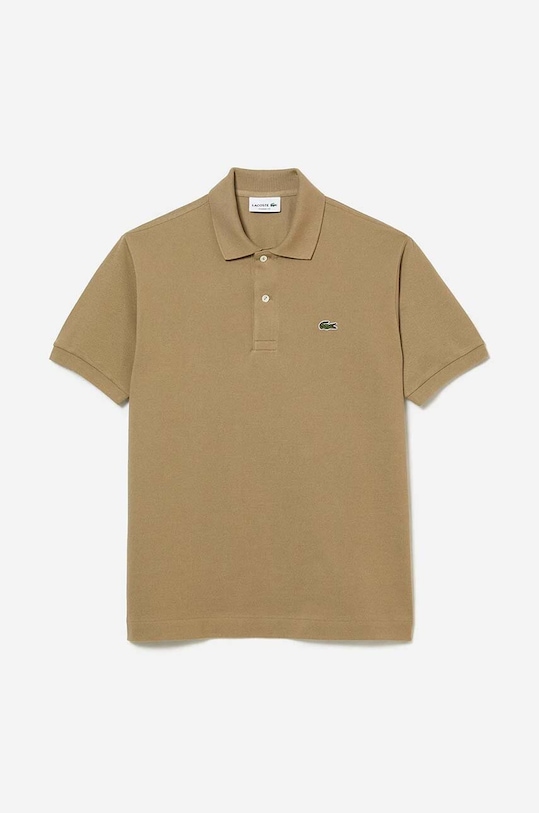 Lacoste polo bawełniane L1212 beżowy AW25