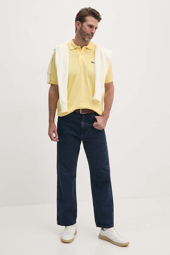 Pamučna polo majica Lacoste L1212 zlatna SS25