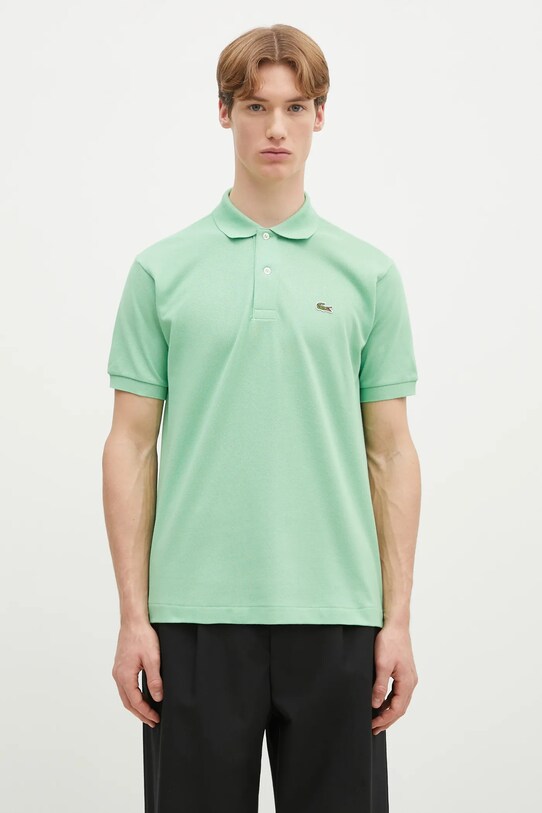 Lacoste polo de bumbac regular verde L1212