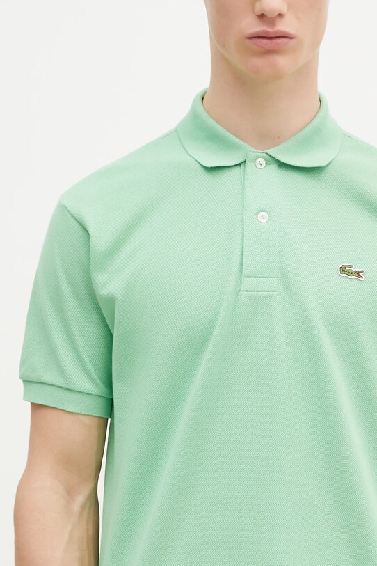 Bavlněné polo tričko Lacoste zelená L1212