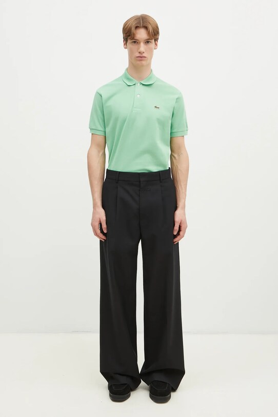 Bavlněné polo tričko Lacoste L1212 zelená