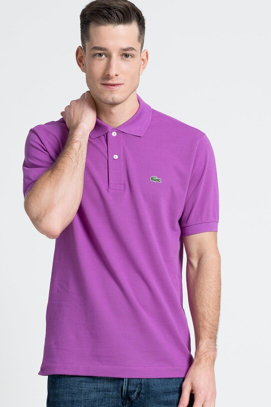 Бавовняне поло Lacoste regular фіолетовий L1212