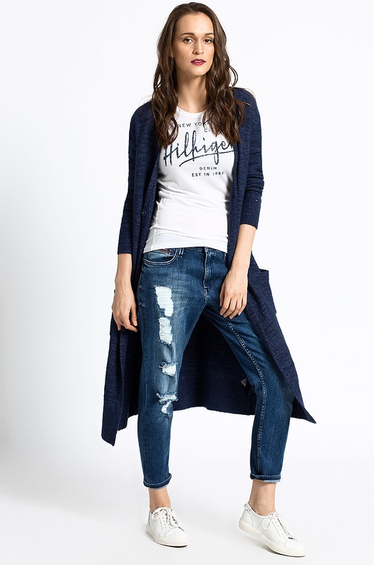 Hilfiger Denim - T-shirt DW0DW00020 biały AW16